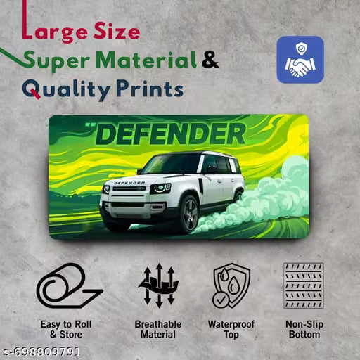 Sigma One® Defender Car Design Large Keyboard Mat, Anti-Slip Waterproof Mouse Pad, Stylish Desk Mat for Computer, Laptop, Gaming Setup, Home, Office, Study & Workstation Table Decoration (58x28cm)